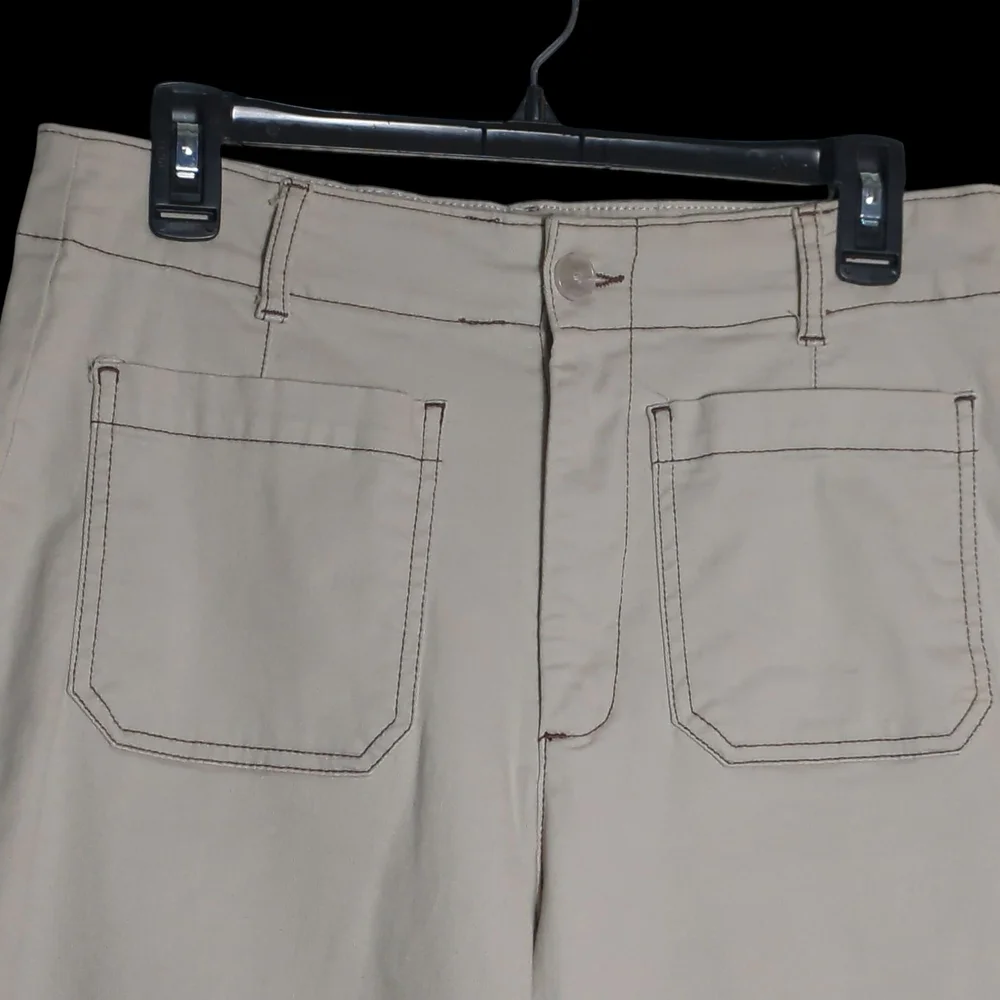 Bagatelle 12 Ivory High Rise Wide Leg Crop  Neutral Scandi Girl Y2K Coastal